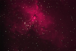 A photo of the Eagle Nebula.